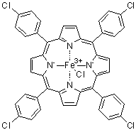 [5,10,15,20-Tetrakis(p-chlorophenyl)porphinato]iron(III) chloride molecular structure (CAS 36965-70-5)