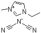 结构式 CAS# 370865-89-7, 1-乙基-3-甲基咪唑鎓二氰胺盐