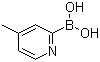 结构式 CAS# 372963-48-9, 4-甲基吡啶-2-硼酸