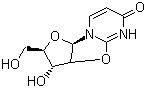 structure of CAS# 3736-77-4, 2,2'-Cyclouridine;2,2'-Anhydro-1-(beta-D-arabinofuranosyl) uracil