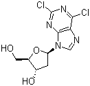 结构式 CAS# 37390-66-2, 2,6-二氯嘌呤-2'-脱氧核苷