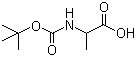 结构式 CAS# 3744-87-4, BOC-DL-丙氨酸; N-叔丁氧羰基-DL-丙氨酸