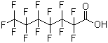 structure of CAS# 375-85-9, Perfluoroheptanoic acid;Tridecafluoroheptanoic acid