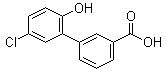structure of CAS# 376592-57-3, 5'-Chloro-2'-hydroxy-[1,1'-biphenyl]-3-carboxylic acid