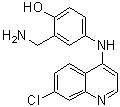 structure of CAS# 37672-04-1, 2-(Aminomethyl)-4-[(7-chloro-4-quinolinyl)amino]phenol