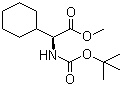 structure of CAS# 37736-82-6, (S)-2-tert-Butoxycarbonylamino-3-cyclohexylpropionic acid;Boc-beta-cyclohexyl-L-alanine; Boc-Hexahydro-L-phenylalanine