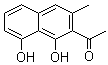 2-Acetyl-1,8-dihydroxy-3-methylnaphthalene molecular structure (CAS 3785-24-8)