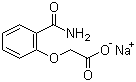 结构式 CAS# 3785-32-8, (2-氨基甲酰苯氧基)乙酸钠; 邻氨基甲酰苯氧乙酸钠