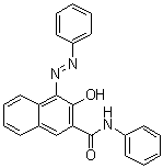 结构式 CAS# 3789-75-1, 3-羟基-N-苯基-4-(2-苯基偶氮)-2-萘甲酰胺