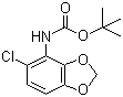 结构式 CAS# 379229-84-2, (5-氯-1,3-苯并二恶茂-4-基)氨基甲酸叔丁酯
