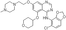structure of CAS# 379231-04-6, Saracatinib;N-(5-Chloro-1,3-benzodioxol-4-yl)-7-[2-(4-methyl-1-piperazinyl)ethoxy]-5-[(tetrahydro-2H-pyran-4-yl)oxy]-4-quinazolinamine