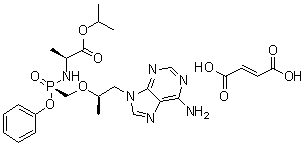 结构式 CAS# 379270-38-9, GS 7340 富马酸盐