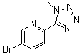 structure of CAS# 380380-63-2, 2-(1-Methyl-5-tetrazolyl)-5-bromopyridine;5-Bromo-2-(1-methyl-1H-tetrazol-5-yl)pyridine