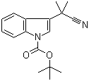 结构式 CAS# 380626-46-0, 3-(1-氰基-1-甲基乙基)-1H-吲哚-1-甲酸叔丁酯