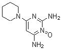 结构式 CAS# 38304-91-5, 米诺地尔; 6-(1-哌啶基)-2,4-嘧啶二胺-3-氧化物