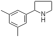 结构式 CAS# 383127-44-4, 2-(3,5-二甲基苯基)吡咯烷