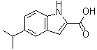 结构式 CAS# 383132-39-6, 5-异丙基-2-吲哚羧酸
