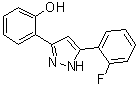 structure of CAS# 38376-29-3, 2-[5-(2-Fluorophenyl)-1H-pyrazol-3-yl]phenol