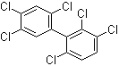 structure of CAS# 38380-04-0, 2,2',3,4',5',6-Hexachlorobiphenyl;2,3,6,2',4',5'-Hexachlorobiphenyl; 2,4,5,2',3',6'-Hexachlorobiphenyl; CB 149; PCB 149