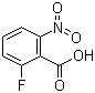 结构式 CAS# 385-02-4, 2-氟-6-硝基苯甲酸