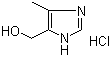 structure of CAS# 38585-62-5, 4-Methyl-5-imidazolemethanol hydrochloride;4-Hydroxymethyl-5-methylimidazole monohydrochloride; 5-Methyl-4-hydroxymethylimidazole hydrochloride