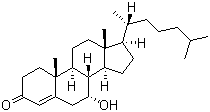 structure of CAS# 3862-25-7, 7-Hydroxy-4-cholesten-3-one