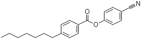 结构式 CAS# 38690-76-5, 4-庚基苯甲酸 4-氰基苯酯