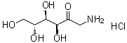 structure of CAS# 39002-30-7, D-Isoglucosamine hydrochloride;1-Amino-1-deoxy-D-fructose hydrochloride
