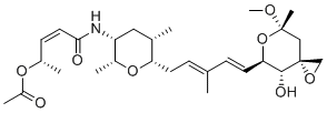 structure of CAS# 391611-36-2, Spliceostatin A;[(Z,2S)-5-[[(2R,3R,5S,6S)-6-[(2E,4E)-5-[(3R,4R,5R,7S)-4-hydroxy-7-methoxy-7-methyl-1,6-dioxaspiro[2.5]octan-5-yl]-3-methylpenta-2,4-dienyl]-2,5-dimethyloxan-3-yl]amino]-5-oxopent-3-en-2-yl] acetate