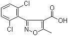 3-(2,6-Dichlorophenyl)-5-methylisoxazole-4-carboxylic acid molecular structure (CAS 3919-76-4)