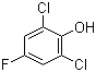 结构式 CAS# 392-71-2, 2,6-二氯-4-氟苯酚