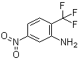 structure of CAS# 393-49-7, 2-Amino-4-nitrobenzotrifluoride;2-Trifluoromethyl-5-nitroaniline; 5-Nitro-2-(trifluoromethyl)aniline