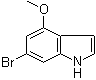 structure of CAS# 393553-57-6, 6-Bromo-4-methoxy-1H-indole;6-Bromo-4-methoxyindole