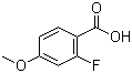 结构式 CAS# 394-42-3, 2-氟-4-甲氧基苯甲酸