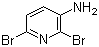 结构式 CAS# 39856-57-0, 2,6-二溴-3-氨基吡啶; 3-氨基-2,6-二溴吡啶