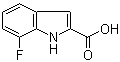 结构式 CAS# 399-67-7, 7-氟-1H-吲哚-2-羧酸