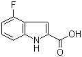 structure of CAS# 399-68-8, 4-Fluoroindole-2-carboxylic acid;4-Fluoro-1H-indole-2-carboxylic acid
