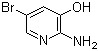 结构式 CAS# 39903-01-0, 2-氨基-3-羟基-5-溴吡啶