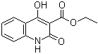 structure of CAS# 40059-53-8, 1,2-Dihydro-4-hydroxy-2-oxo-3-quinolinecarboxylic acid ethyl ester