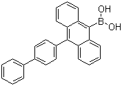 structure of CAS# 400607-47-8, B-(10-[1,1'-Biphenyl]-4-yl-9-anthracenyl)boronic acid;(10-[1,1'-Biphenyl]-4-yl-9-anthracenyl)boronic acid