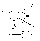 structure of CAS# 400882-07-7, Cyflumetofen;alpha-Cyano-alpha-[4-(1,1-dimethylethyl)phenyl]-beta-oxo-2-(trifluoromethyl)benzenepropanoic acid 2-methoxyethyl ester
