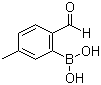 结构式 CAS# 40138-17-8, 2-醛基-5-甲基苯硼酸; 2-甲酰-5-甲基苯硼酸