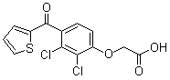 结构式 CAS# 40180-04-9, 2,3-二氯-4-(2-噻吩甲酰基)苯氧基乙酸