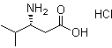 结构式 CAS# 402587-64-8, (3S)-3-氨基-4-甲基戊酸盐酸盐
