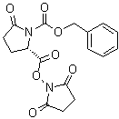 结构式 CAS# 40291-26-7, (2S)-2-[[(2,5-二氧代-1-吡咯烷基)氧基]羰基]-5-氧代-1-吡咯烷羧酸苄酯