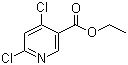 结构式 CAS# 40296-46-6, 4,6-二氯烟酸乙酯