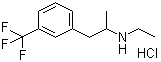 structure of CAS# 404-82-0, Fenfluramine hydrochloride;N-Ethyl-1-[3-(trifluoromethyl)phenyl]-propan-2-amine