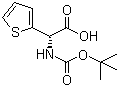 structure of CAS# 40512-56-9, Boc-(S)-2-Thienylglycine;(alphaS)-alpha-[[(tert-Butoxy)carbonyl]amino]-2-thiopheneacetic acid; (S)-alpha-[[(1,1-Dimethylethoxy)carbonyl]amino]-2-thiopheneacetic acid