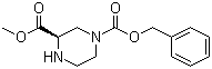 结构式 CAS# 405175-79-3, (3R)-1,3-哌嗪二甲酸 3-甲酯 1-苄酯
