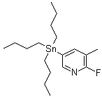 结构式 CAS# 405556-98-1, 2-氟-3-甲基-5-(三丁基锡烷基)吡啶